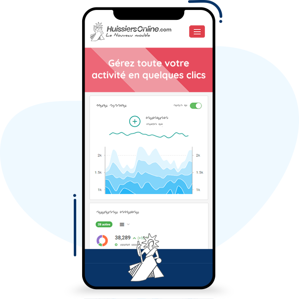 Représentation de HuissOnline.fr sur un Iphone